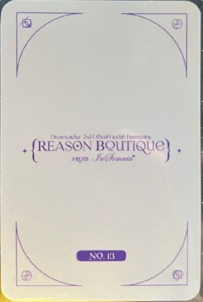 二期會員粉絲見面會 隨機卡 卡包卡 13 背面