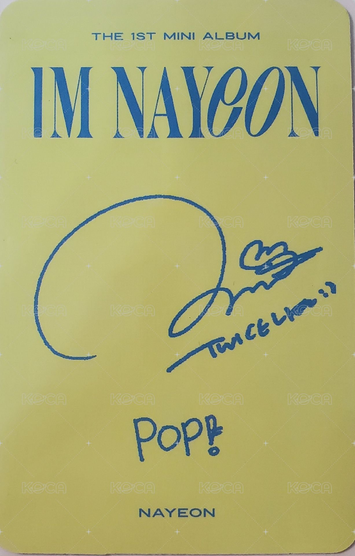 IM NAYEON 專輯卡  背面