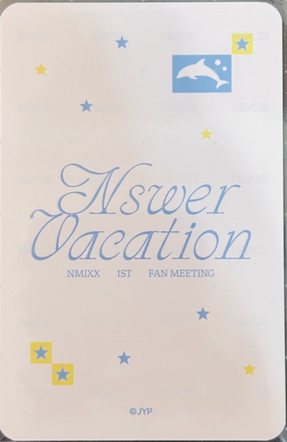 NSWER VACATION fans 線下 滿額卡 棒棒糖嫄 背面