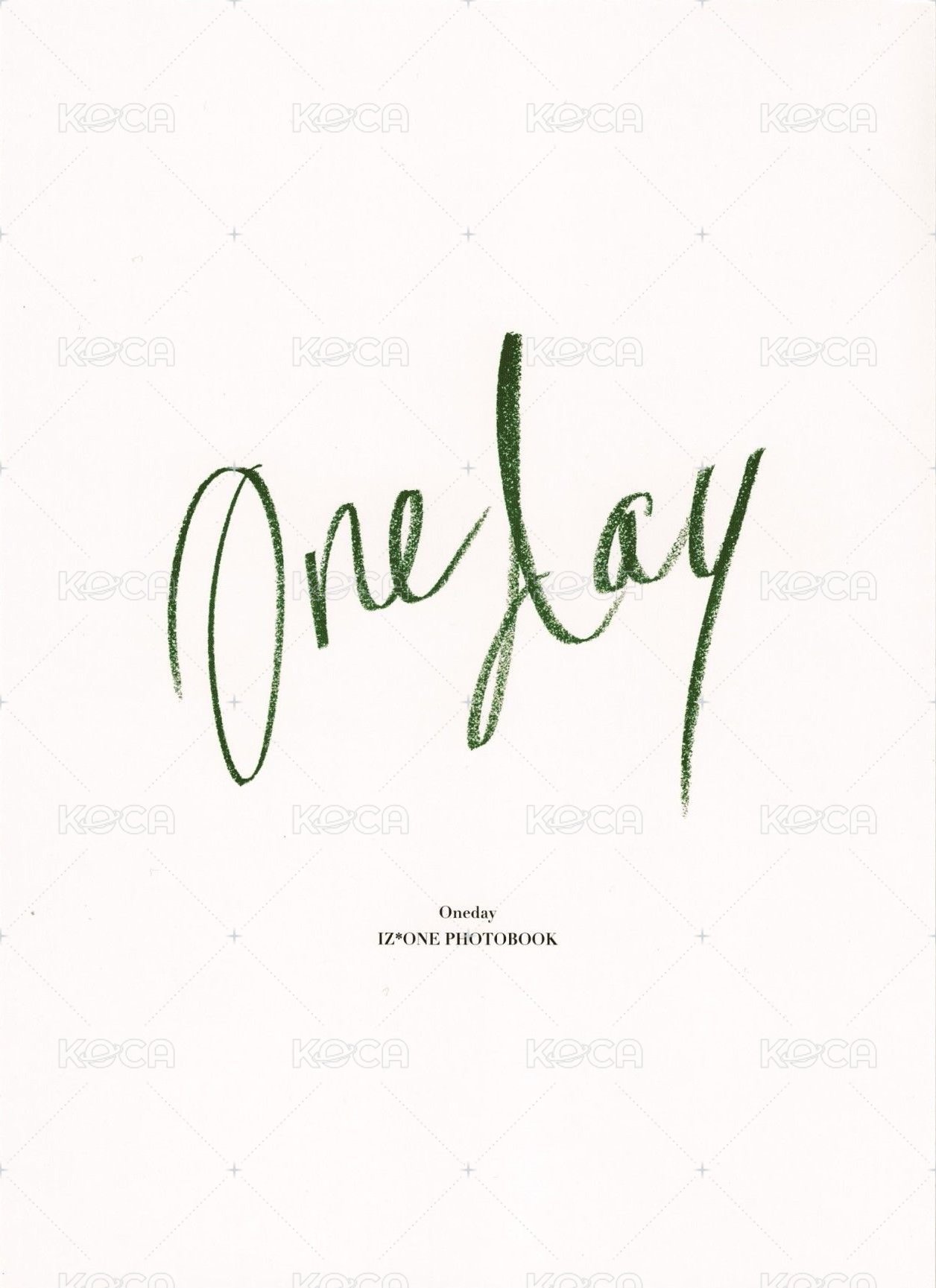 ONE DAY寫真 明信片  背面