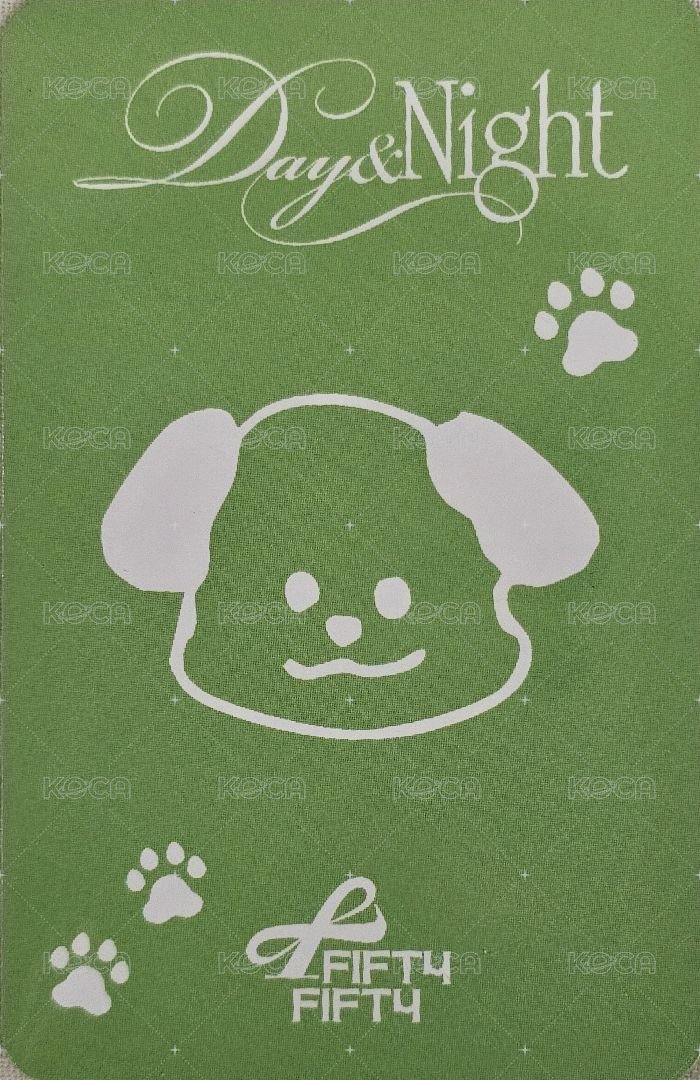 Day & Night am 特典卡 Day&Night 預售 - 小狗ver 背面