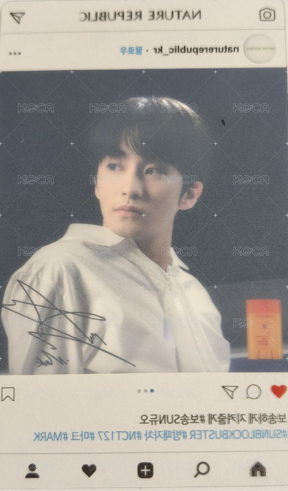 自然樂園 代言卡  背面