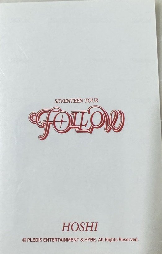 FOLLOW 周邊卡 外套卡 背面