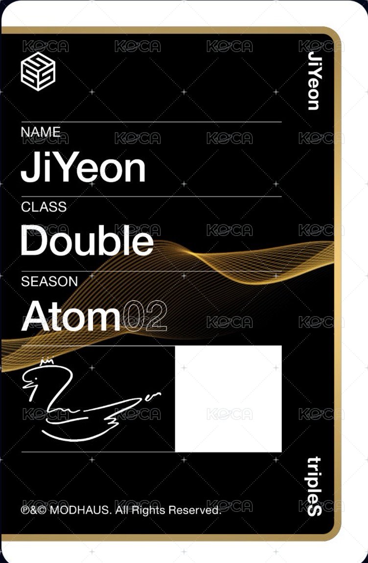 <ASSEMBLE25> 專輯卡 JiYeon 校服OMA 背面