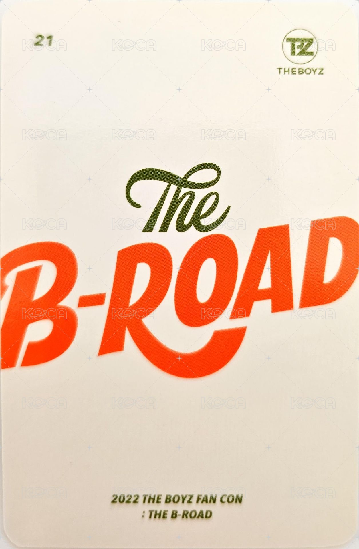 2022 THE BOYZ FAN CON : THE B-ROAD 隨機卡  背面