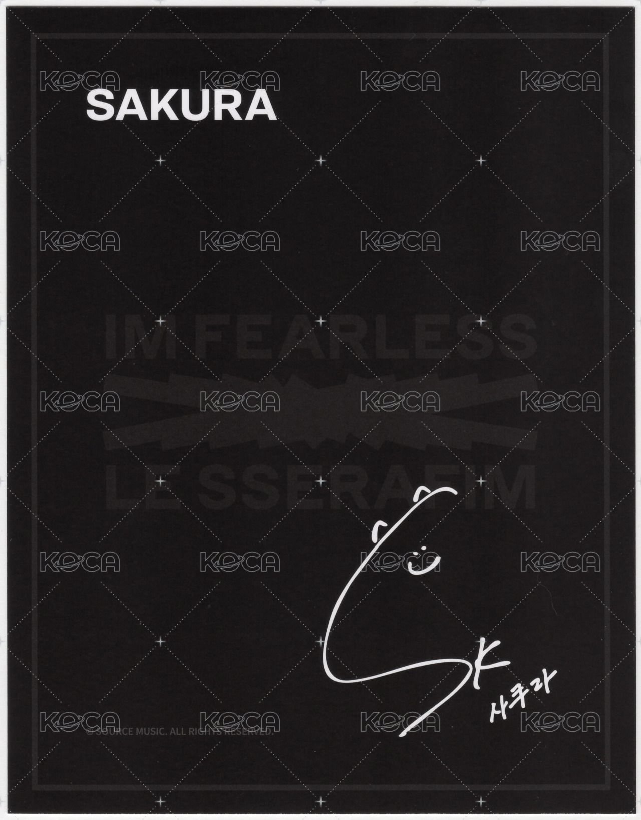 FEARLESS 明信片 The First Moment in Your Hands 明信片 背面