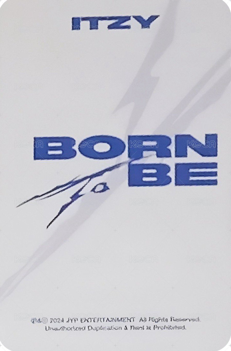 BORN TO BE sw 2.0 簽售卡  背面