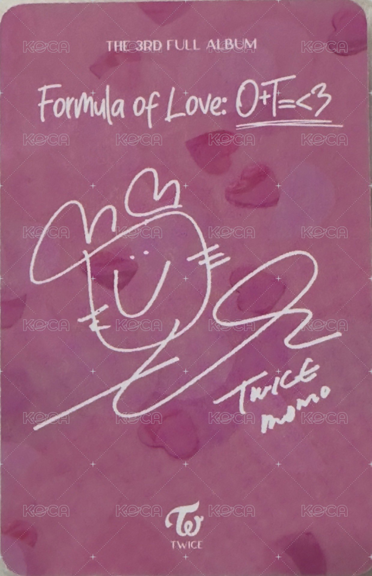 正規三 專輯卡 MOMO 正規3專輯小卡 背面