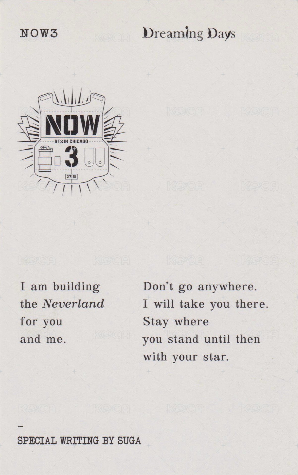 NOW3 周邊卡 南碩泰 背面