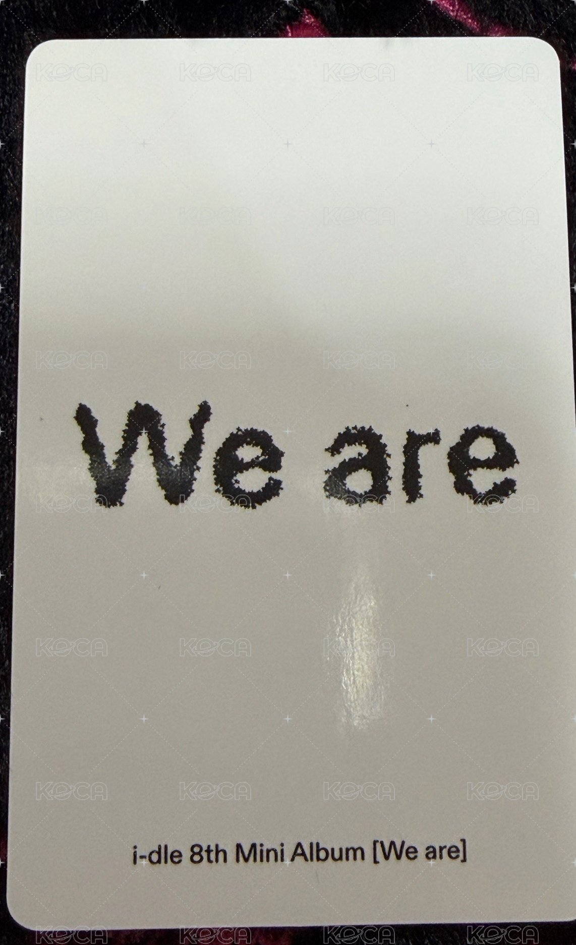 We are kms 特典卡 v3 背面