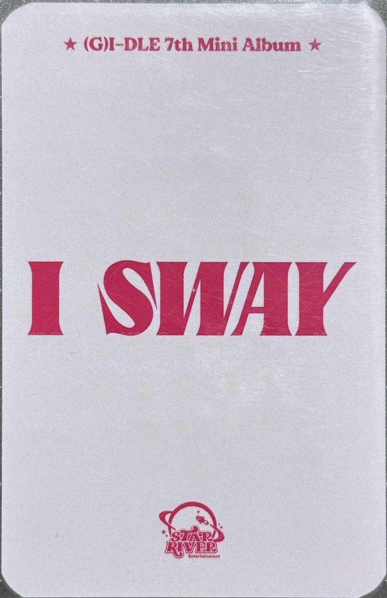I SWAY sr 2.0 特典卡  背面