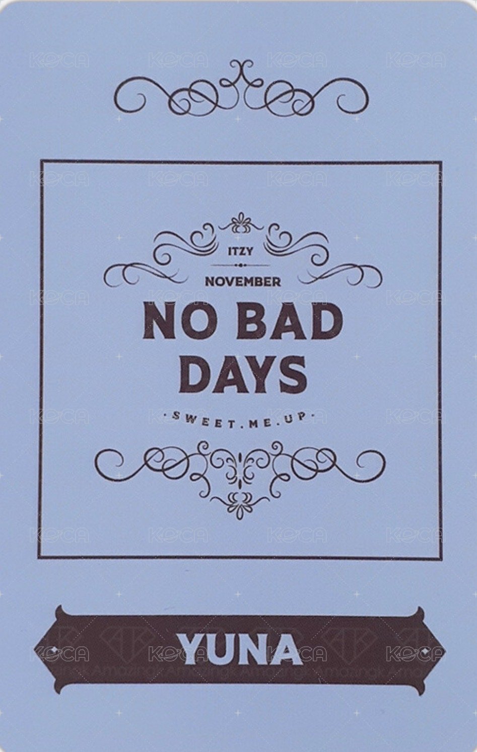 NO BAD DAYS 周邊卡 十一月 背面