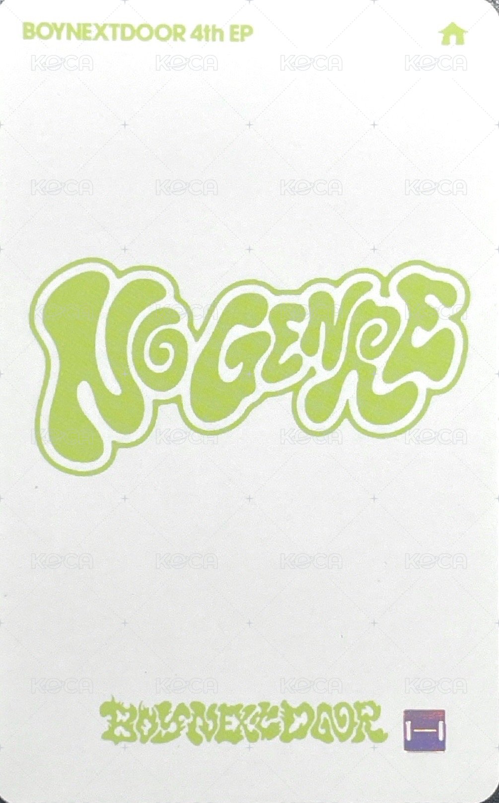 No Genre md 特別禮 特典卡  背面