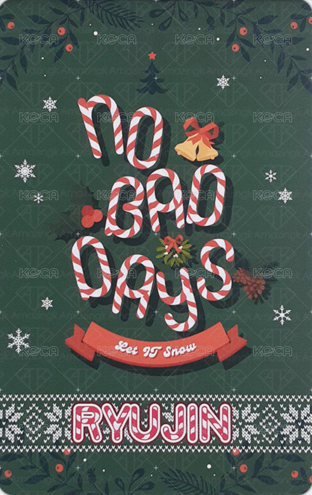 NO BAD DAYS 周邊卡 十二月 背面