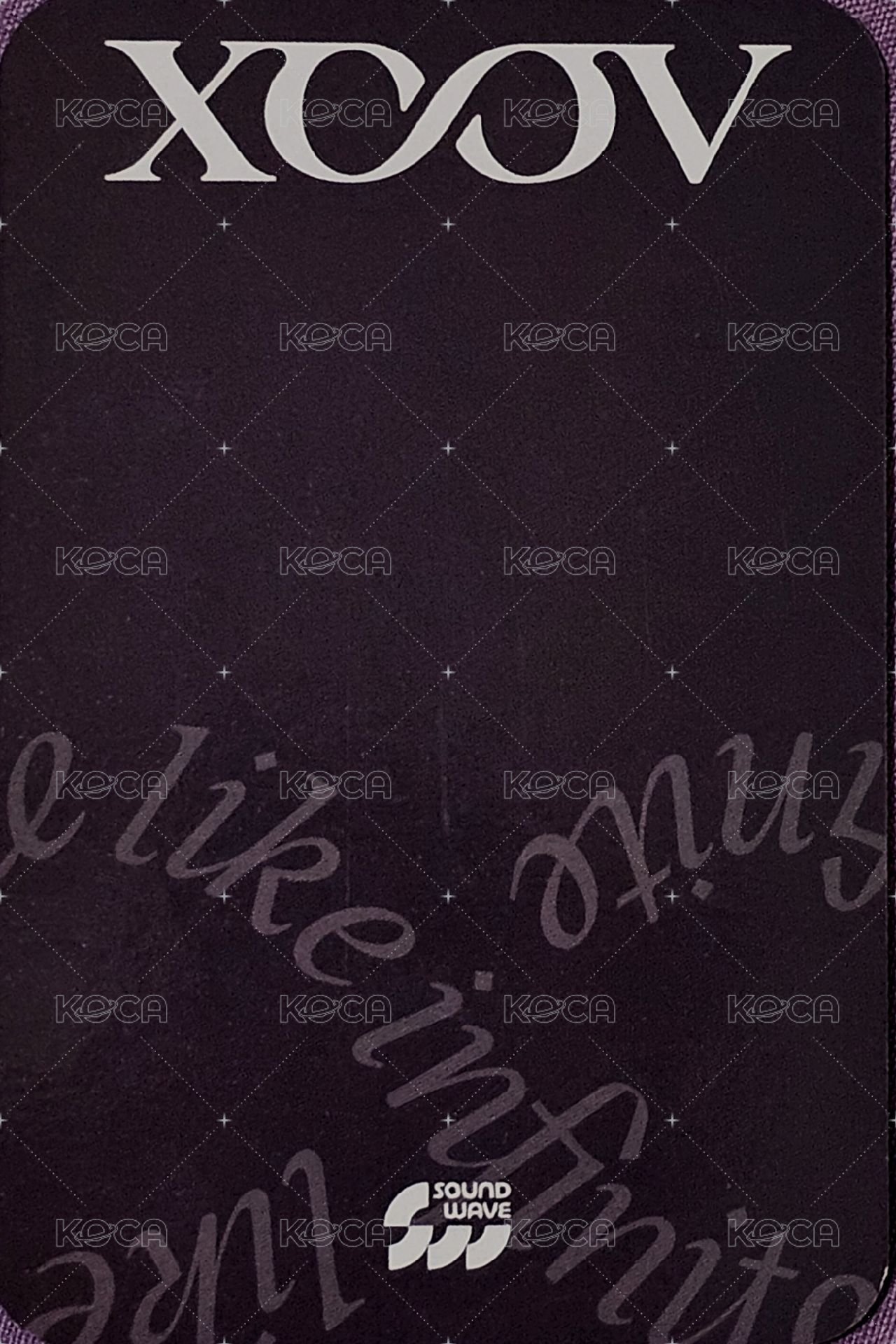 LIKE INFINITE sw 預購 特典卡  背面