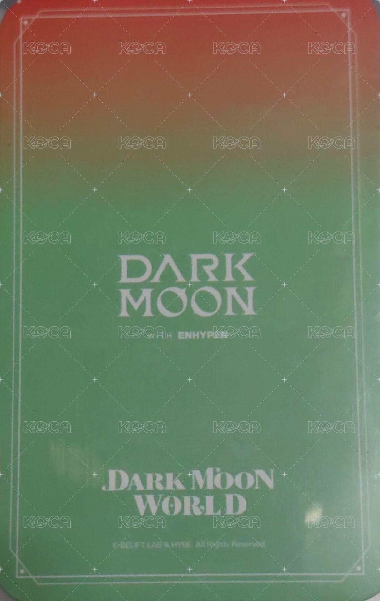 暗月世界 入場卡 / 場限卡 2.0 背面