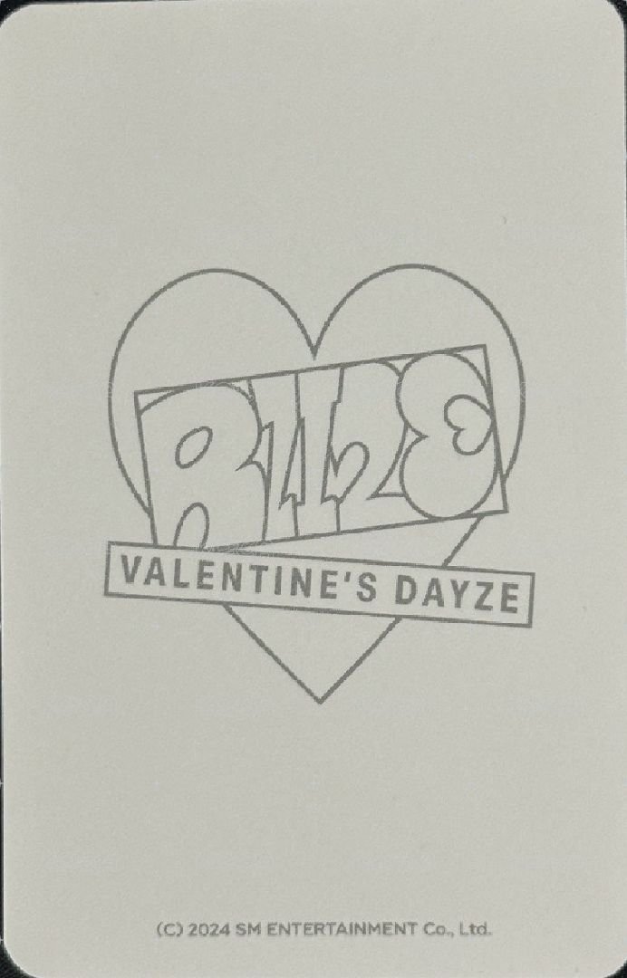 情人節 周邊卡 長袖卡 白版 背面