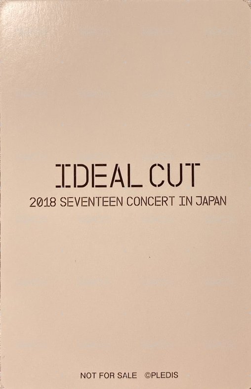 IDEAL CUT 演唱會 DVD / CD 卡  背面