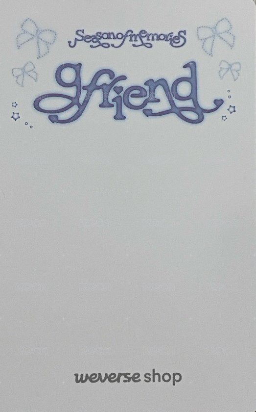 十週年專 wvs 簽售卡  背面