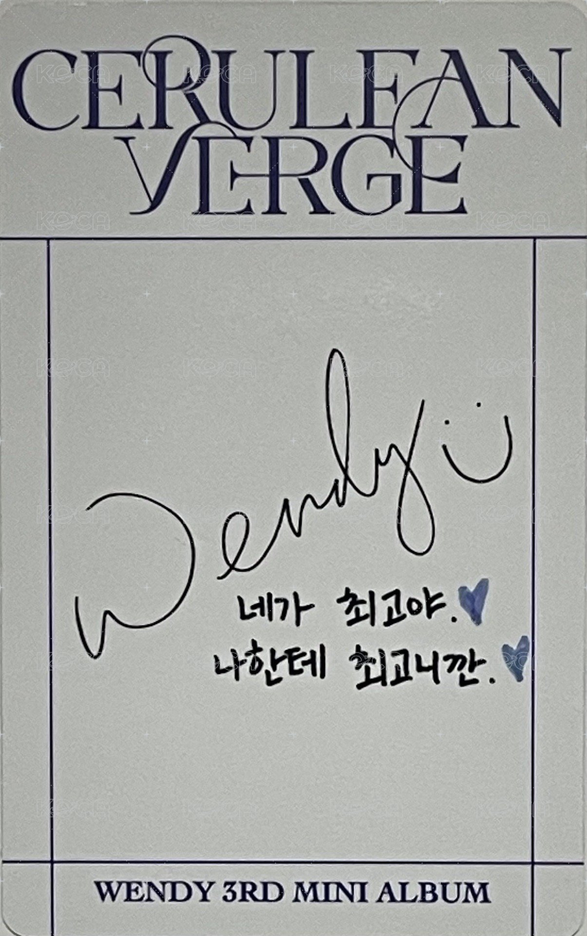 Cerulean Verge 專輯卡 Digipack B版 背面