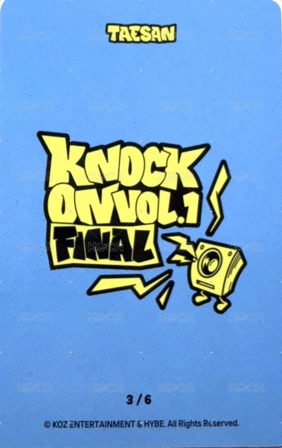 Knock On 巡迴 隨機卡 FINAL 場周 3/6 背面