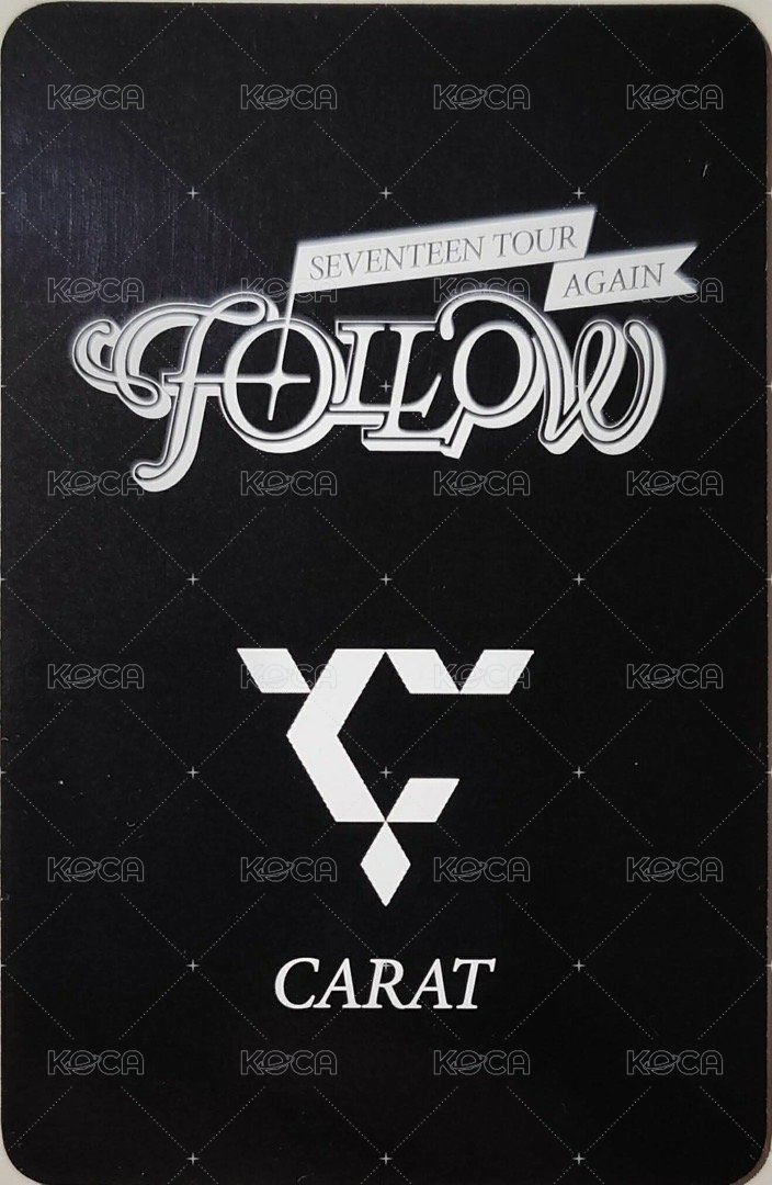 FOLLOW AGAIN 入場卡 / 場限卡 仁川場克拉粽CARAT ZONE 背面
