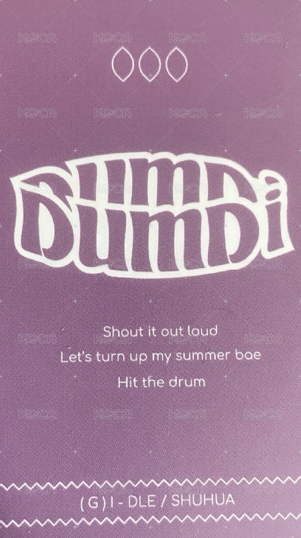 DUMDi DUMDi 專輯卡 夜 背面