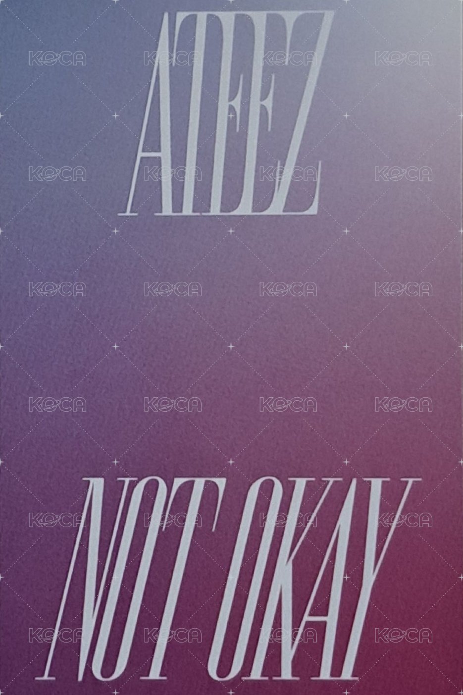 Not Okay ATEEZ JP FC 特典卡 Member ver. Set 背面