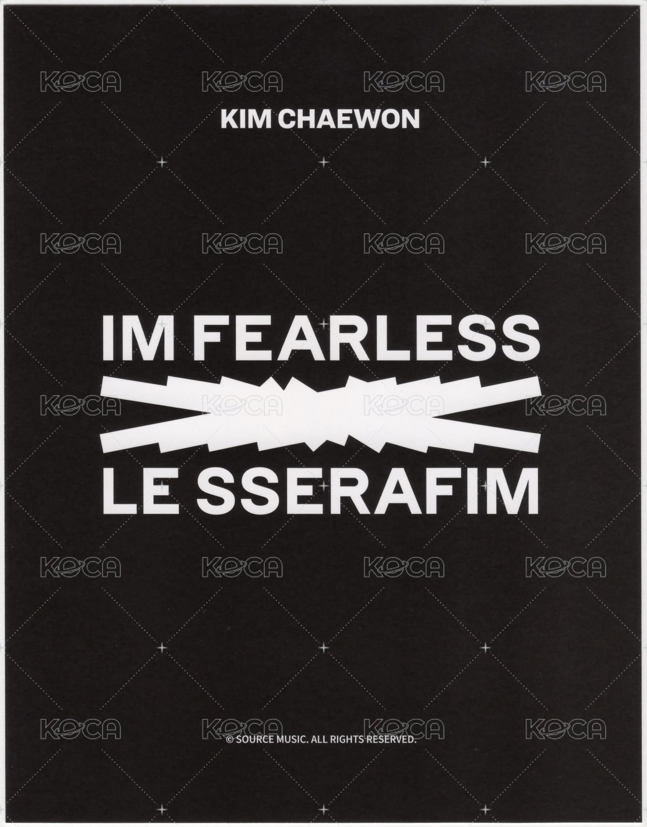 FEARLESS 明信片 The First Moment in Your Hands 明信片 背面