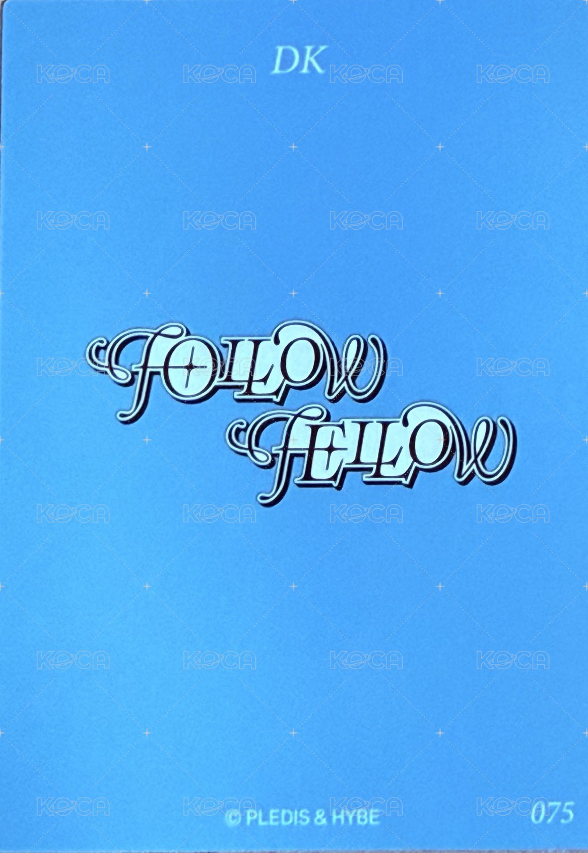 FOLLOW FELLOW 隨機卡  背面