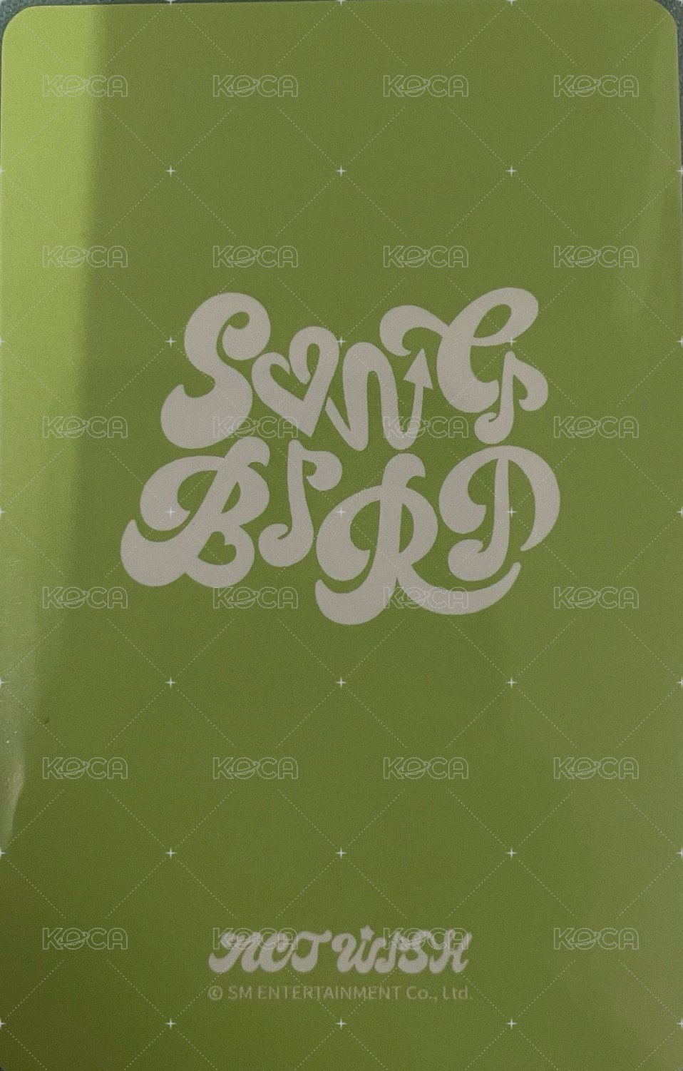 Songbird yzy 青島 合影 簽售卡  背面