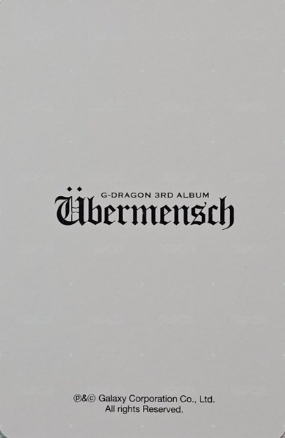 Übermensch 專輯卡 ver. orange jewel 背面