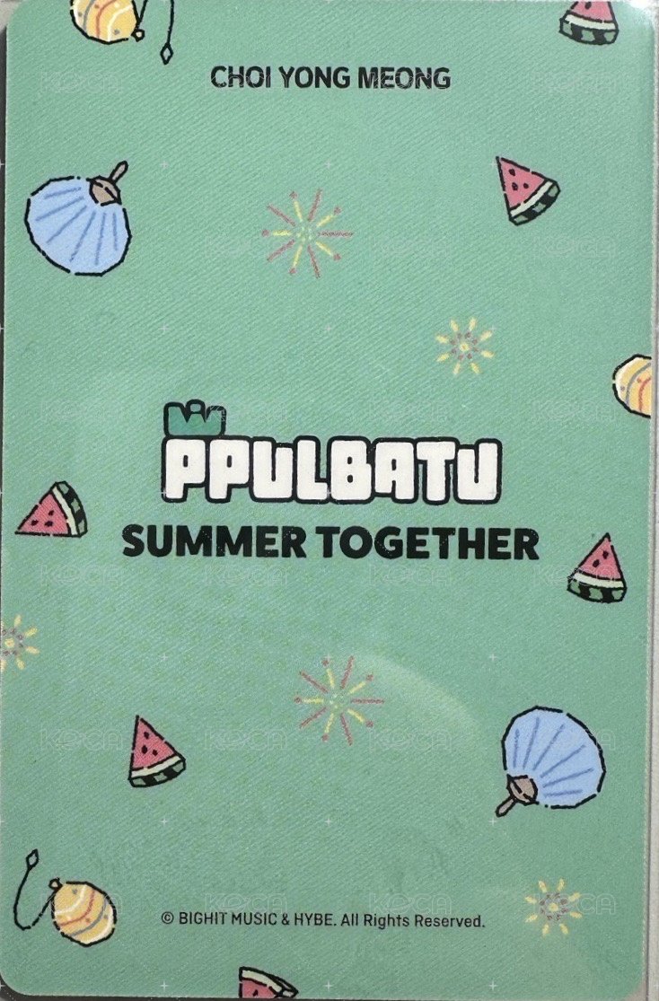 PPULBATU夏日快閃 滿額卡 PPULBATU<SUMMER TOGETHER> POP-UP東京場勇猛 背面