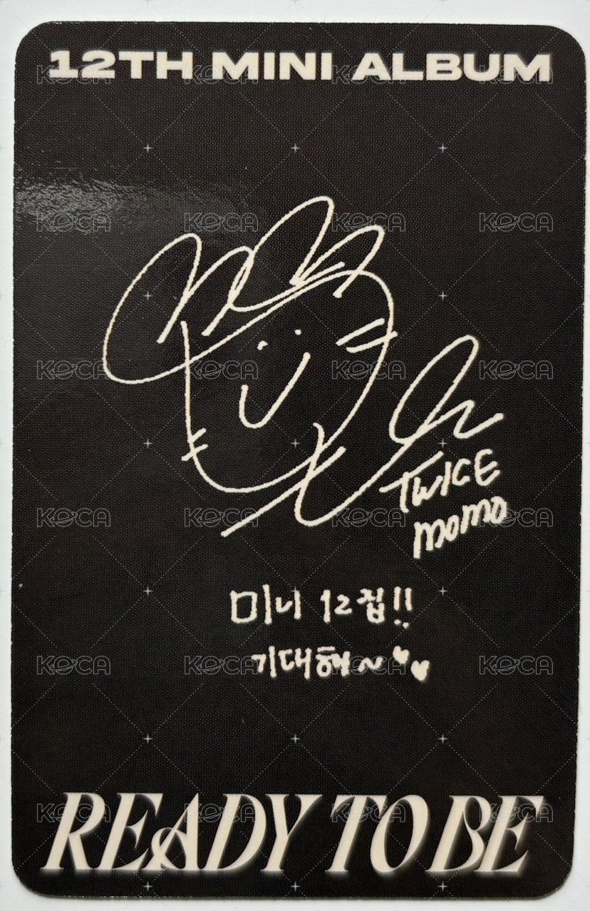 READY TO BE 專輯卡  背面