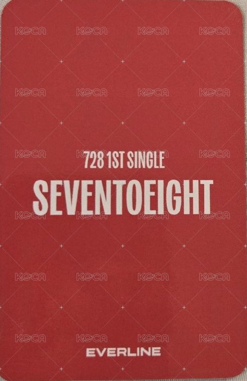 SEVENTOEIGHT 1st single el EL電子專預購 特典卡 愛心ver. 背面