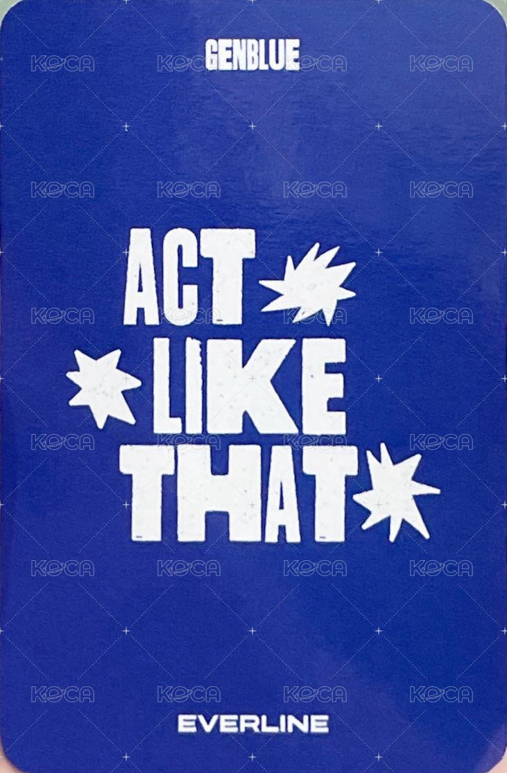 ACT LIKE THAT el 特典卡 모찌피스 ver. 背面