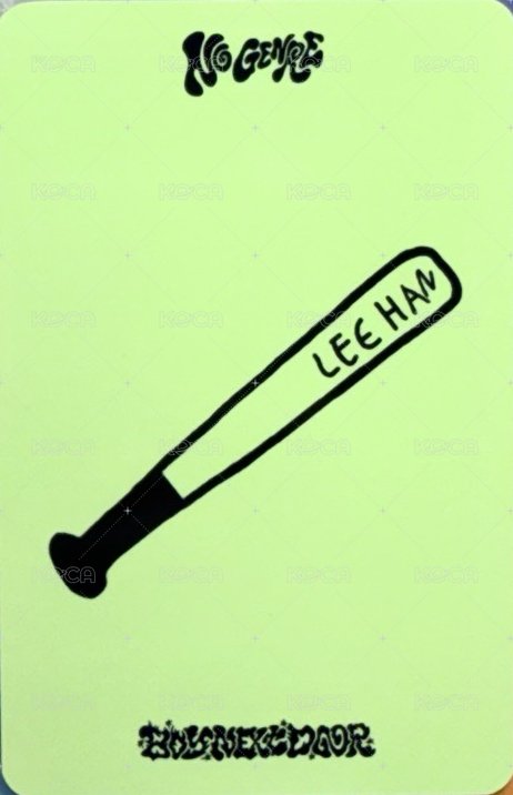 No Genre 打歌卡 音銀2.0 背面