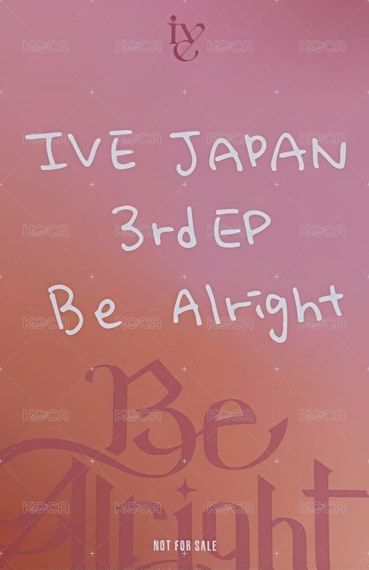 Be Alright 入場卡 / 場限卡 0924 大阪場限 背面