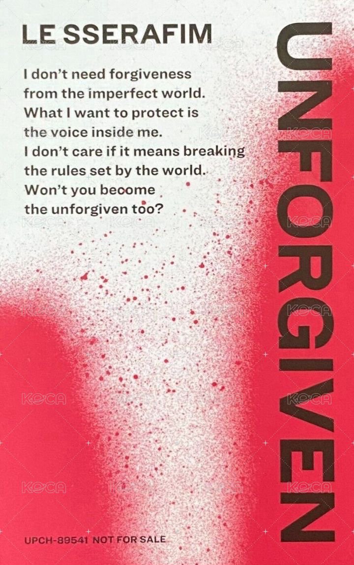 UNFORGIVEN JP 專輯卡 通常盤專卡 背面