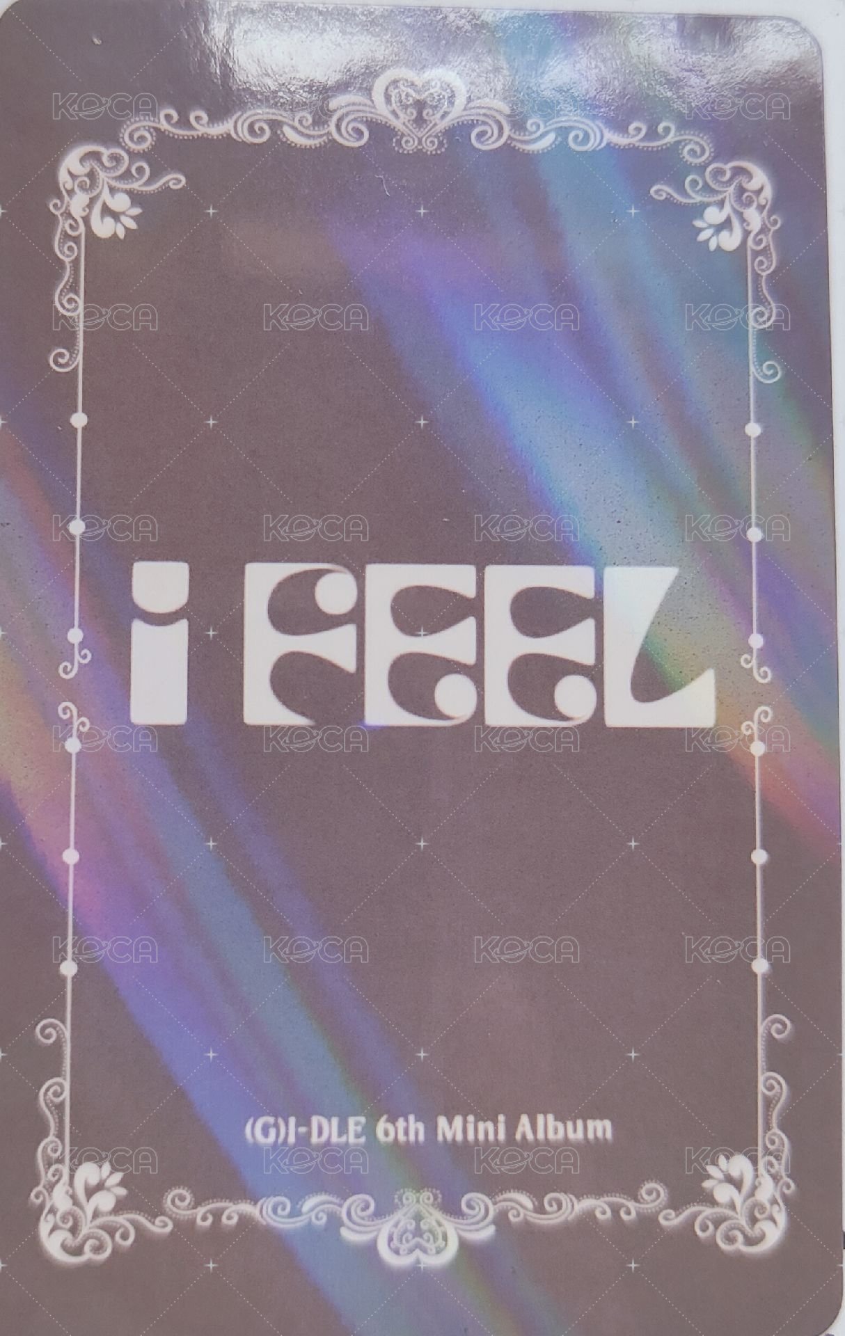 I feel kms 1.0 簽售卡 A ver. 背面