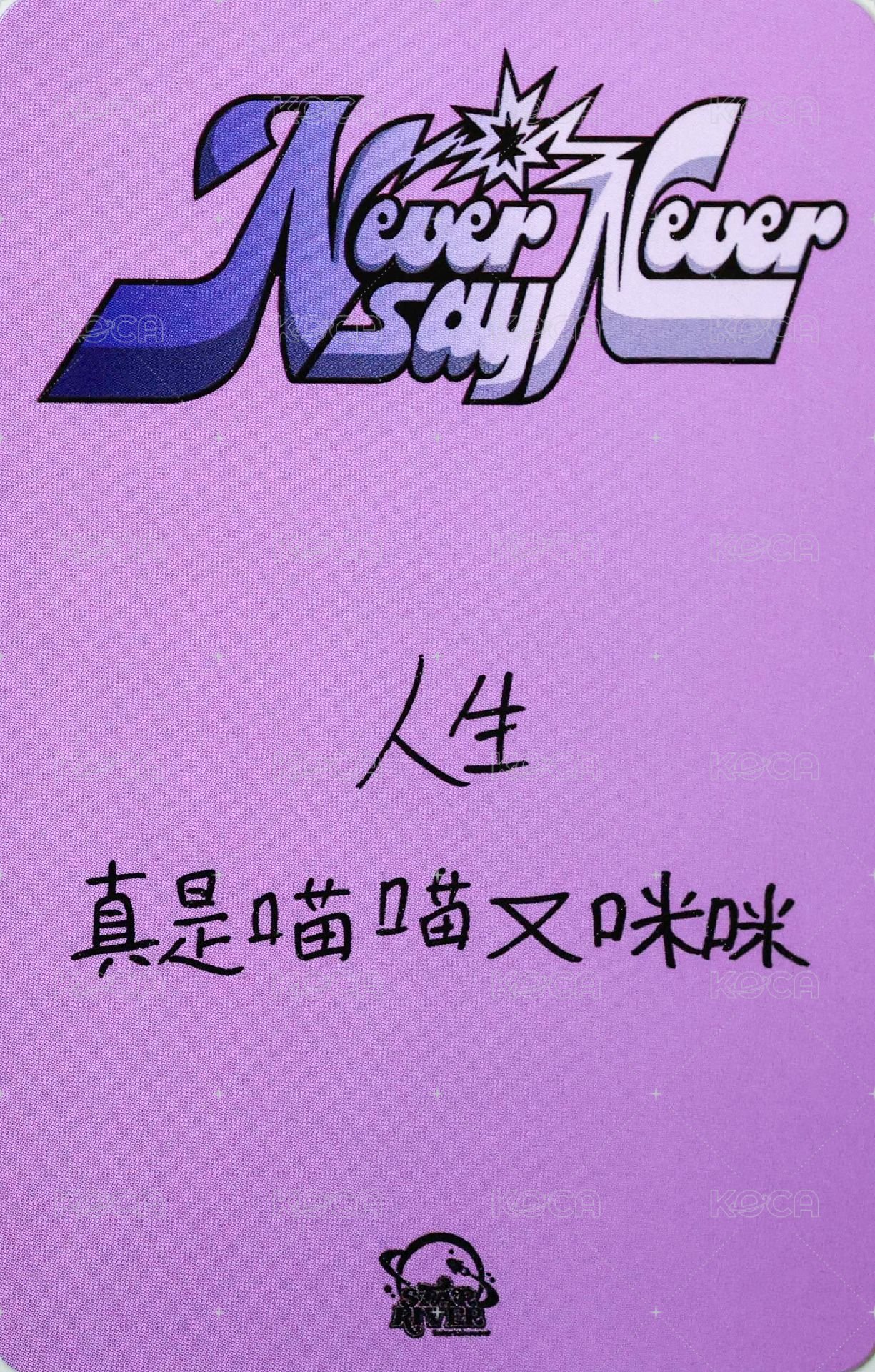 正規一 sr 特典卡 貓鬚姿勢 ver. 背面