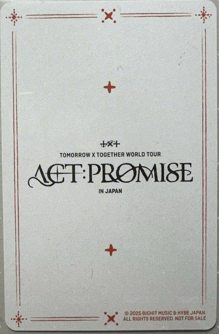 24’巡迴 演唱會 DVD / CD 卡 日巡 背面