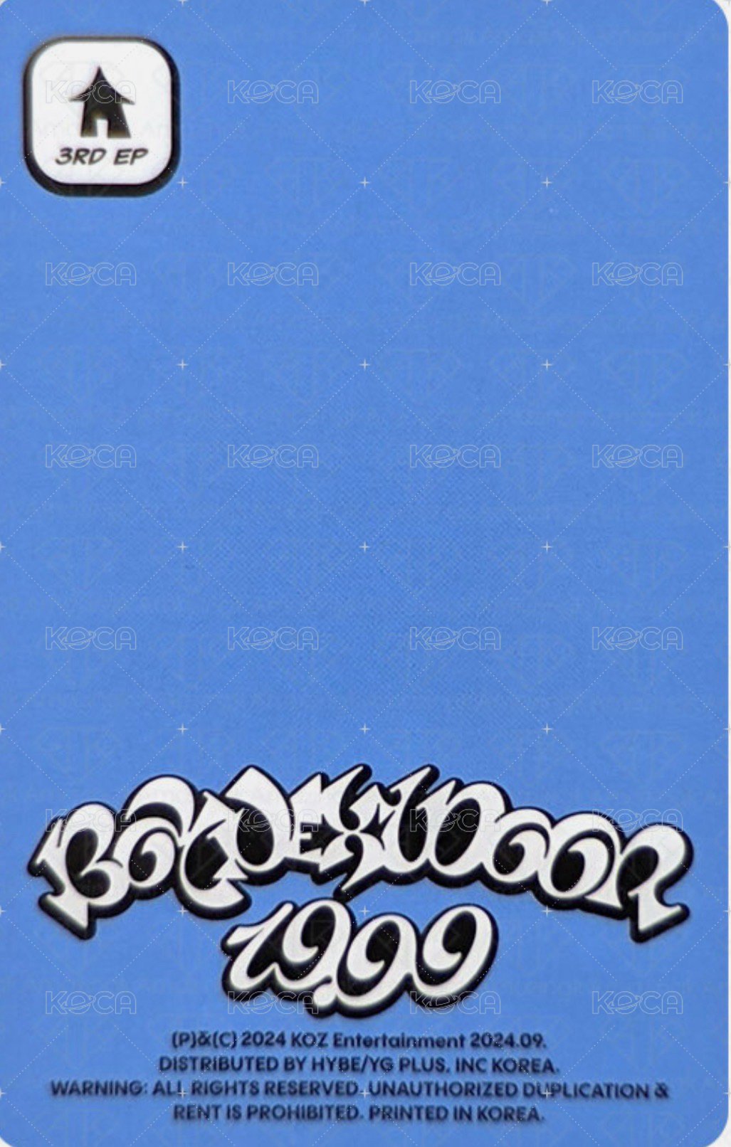 19.99 專輯卡 Clink ver. 1 背面