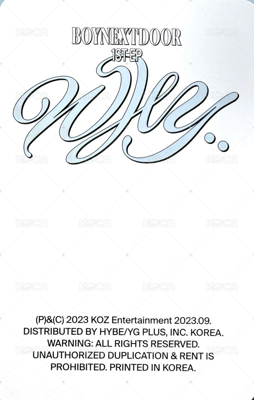 WHY.. km蝦皮 2.0 簽售卡 1 背面