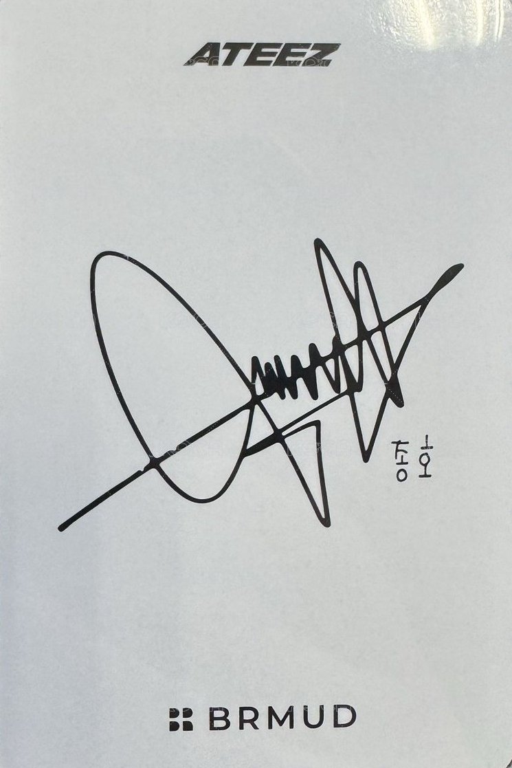 ATEEZ x BRMUD 代言卡  背面