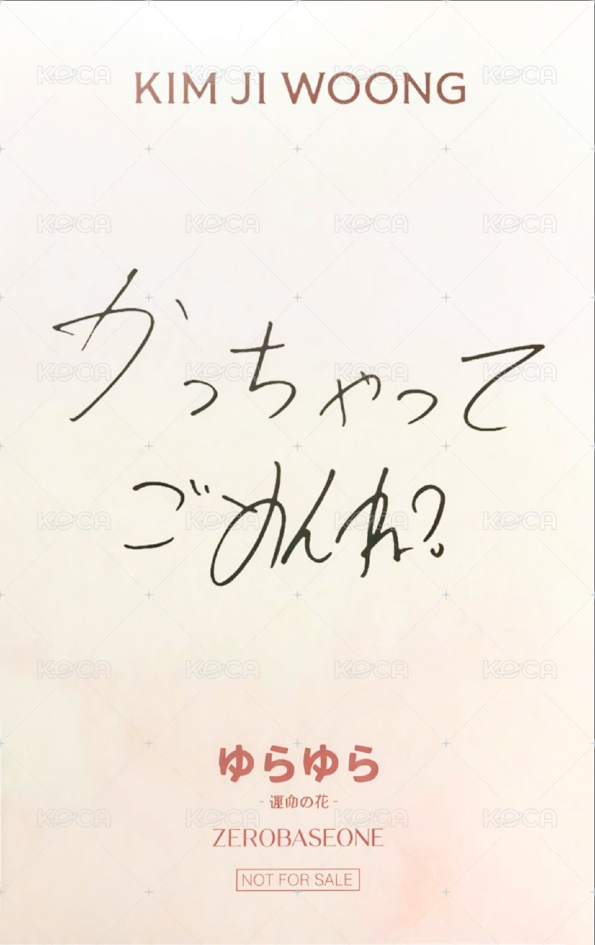 日專yurayura 入場卡 / 場限卡 猜拳 win  背面