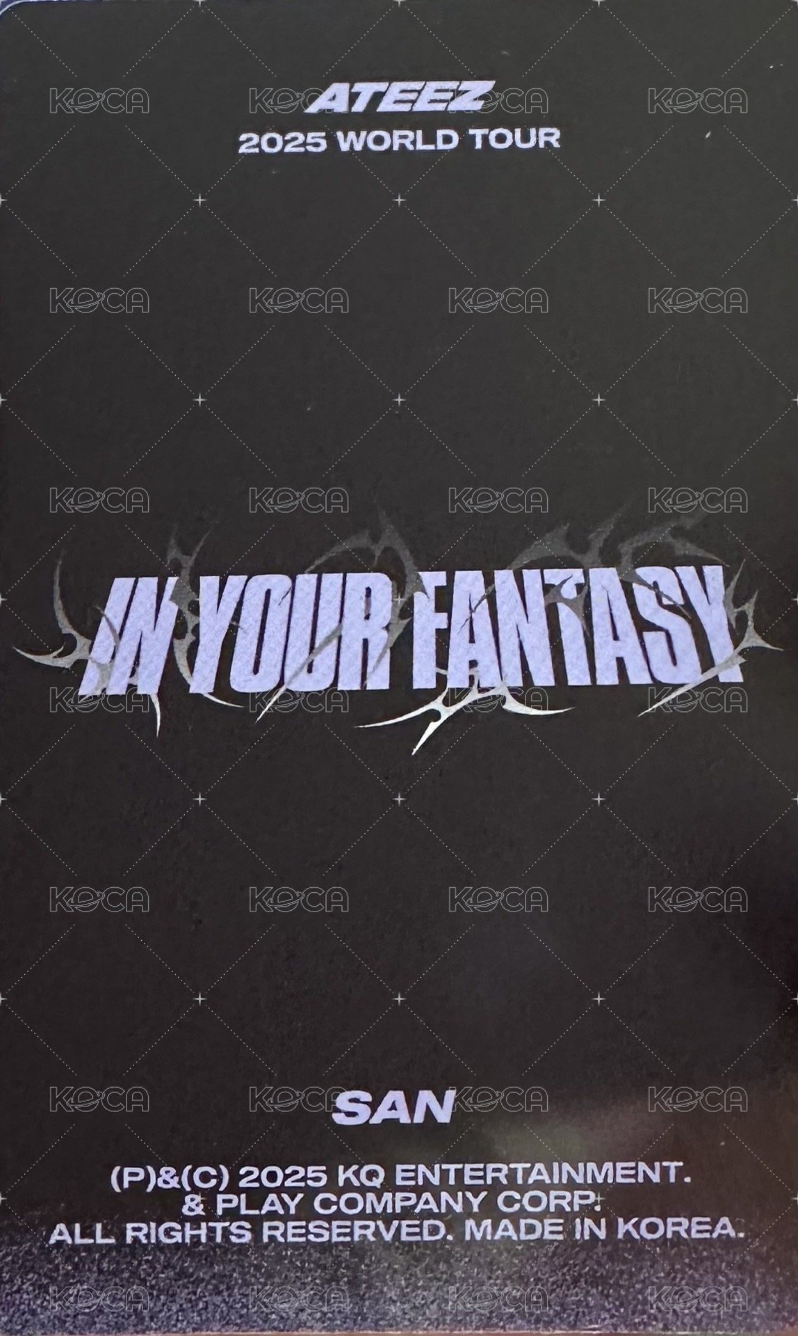IN YOUR FANTASY 周邊卡 PHOTO SET 背面