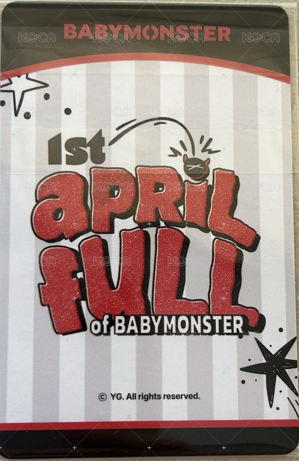 一週年 yg線下 周邊快閃 滿額卡 b ver 背面