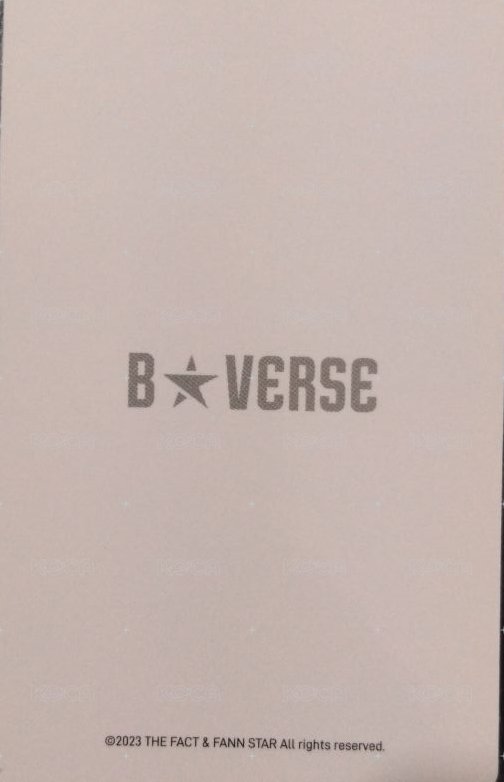 B✶VERSE 入場卡 / 場限卡 2020 Outfit 背面