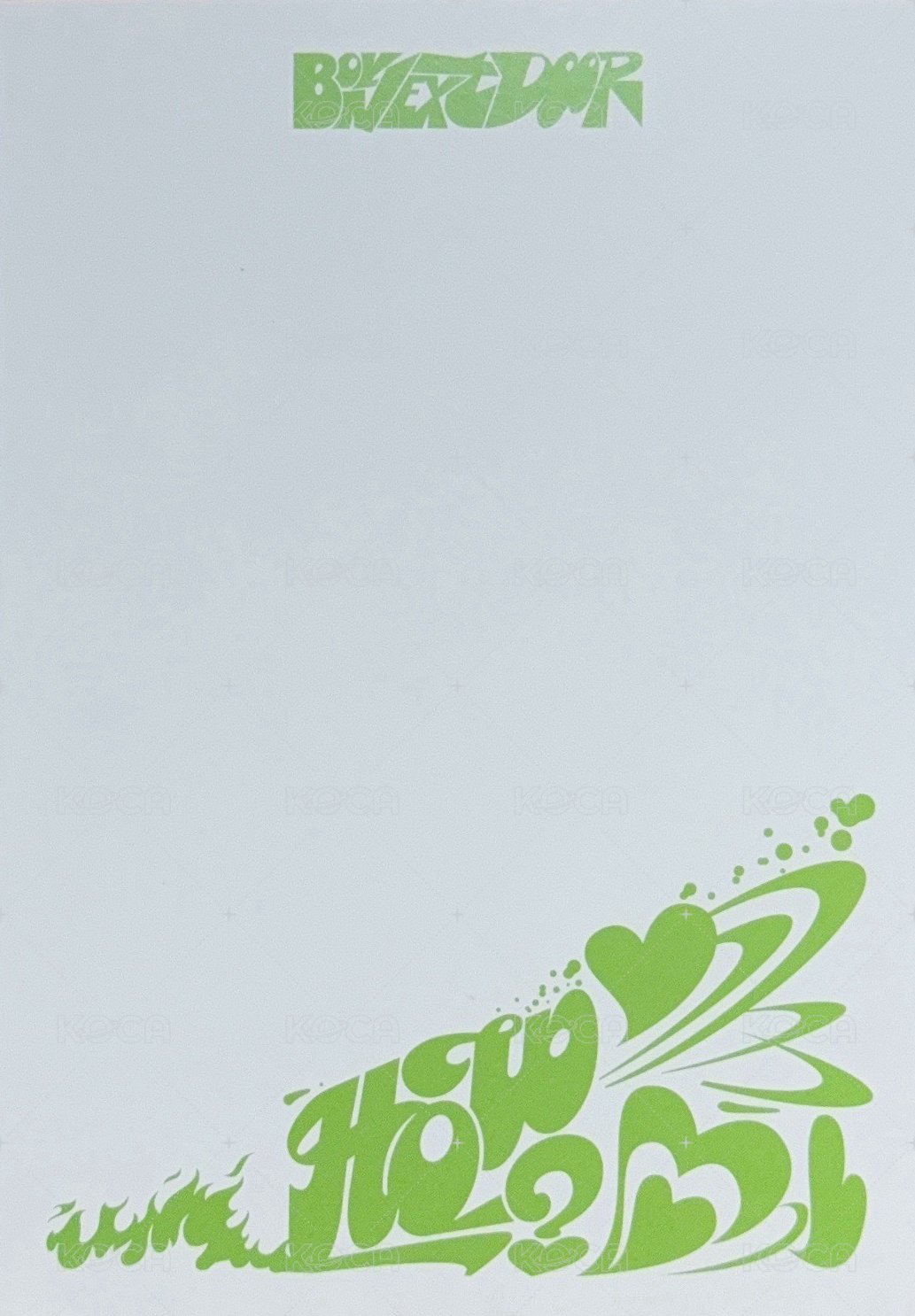 HOW? 專輯 明信片 Wind ver. 背面